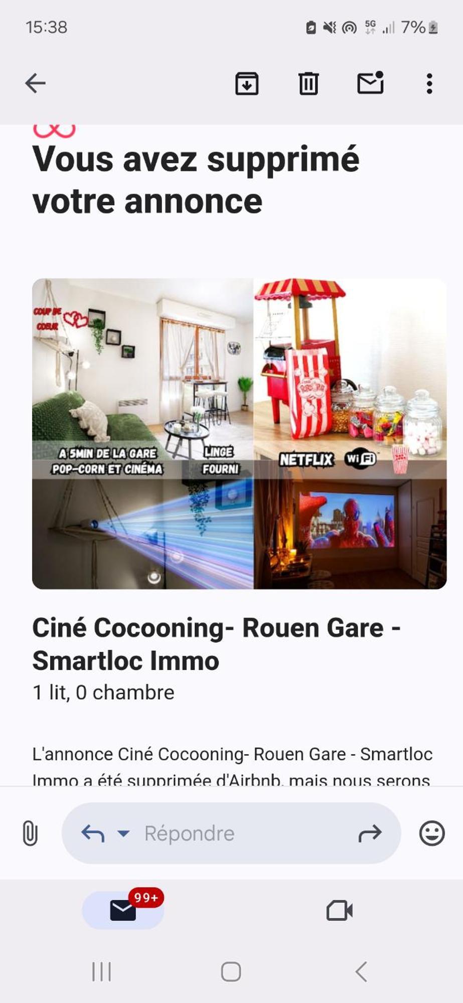 Le Petit Cine - Rouen Gare - Smartloc Immo Apartment ภายนอก รูปภาพ